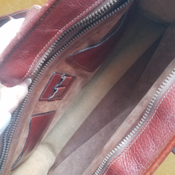 Jack Georges vintage leather messenger briefcase crossbody shoulder laptop bag - Picture 12 of 16